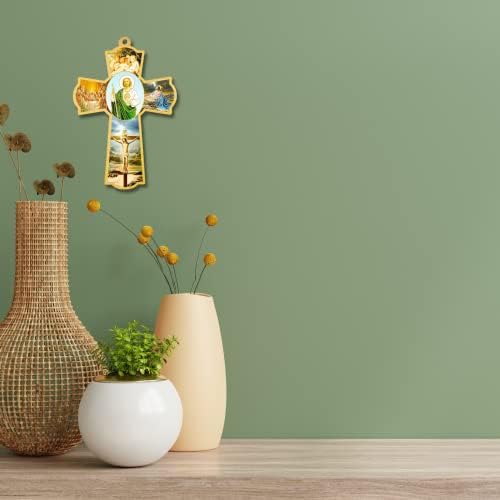 Needzo St Joseph Wall Cross Hanging Decoration 775 Inches