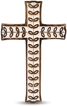 Mahasu Cross Mango Wood Handmade Wall Decor