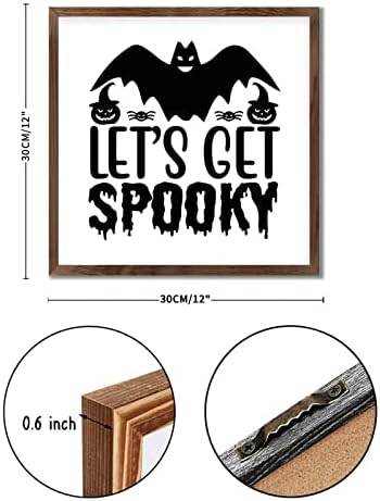 Spooky Witch Broom Stick Wood Framed Wall Sign