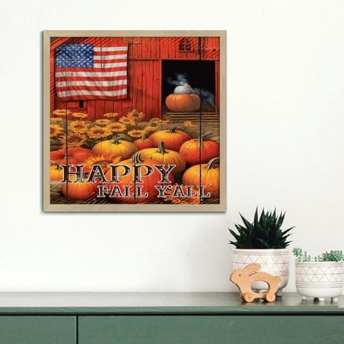 Happy Fall Yall Home Decor Farmhouse Wooden Wall Sign