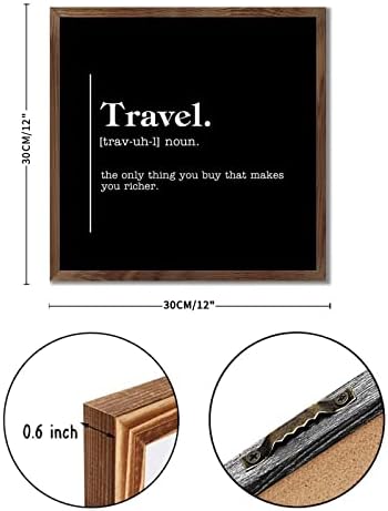 Travel Word Definition Meaning Farmhouse Wood Sign 12x12 1