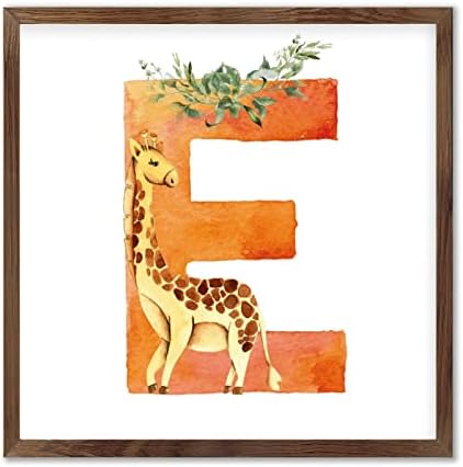 Custom Animal Letter E Giraffe Wall Decor Sign