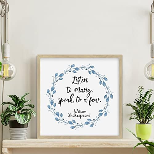 Wood Framed Motivational Quotes Sign 12x12in