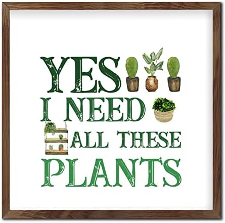 Inspirational Plant Lover Wall Art Sign 12x12in