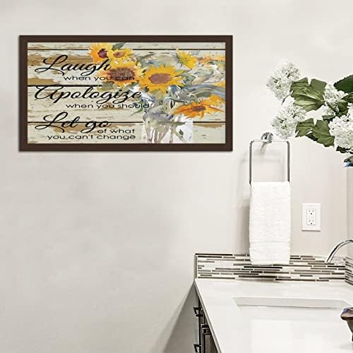 Laugh When You Can Apologize When You Should Wood Wall Art Sign 12x22