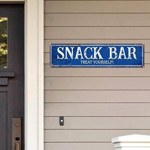 Madcolitote Rustic Snack Bar Wood Sign 6x24in