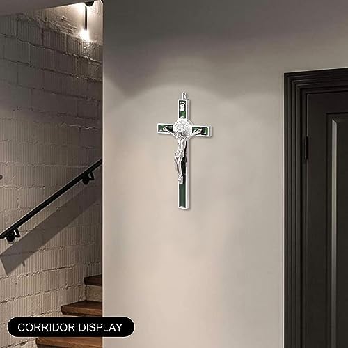 VINETEN Crucifix Wall Cross 4 Inch Black Enamel Catholic Decoration