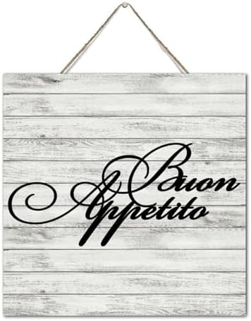 Buon Appetito 12x12 Inch Wood Wall Sign Motivational Decor