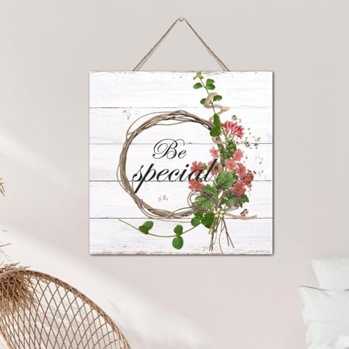 Be Special Distressed Wall Decor 12x12 Inch Wood Sign