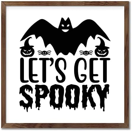 Spooky Witch Broom Stick Wood Framed Wall Sign