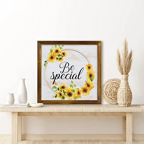 Floral Wreath Decorative Wood Sign 12x12 Inch