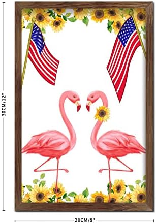 Flamingo Patriotic Garden Flag Wall Decor Sign
