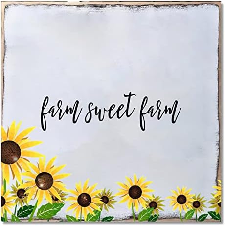 Rustic Sunflower Wall Art Decor Sign 40X40