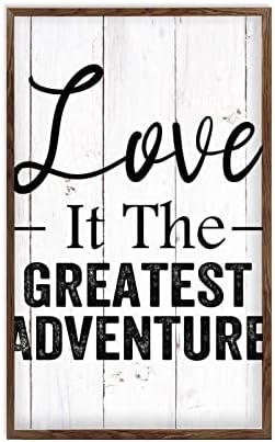 Retro Wood Sign with Frame for Home Decor