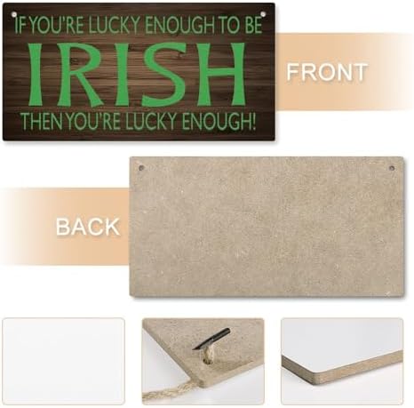 Penzedu Irish Luck Wooden Wall Sign 12x6