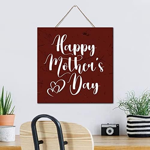 Autravelco Happy Mothers Day Wood Sign 12x12 Inch