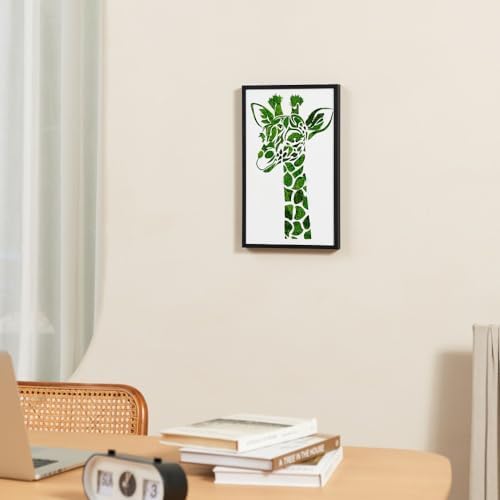 ETICIAN Metal Art Giraffe Wall Pediment Decor