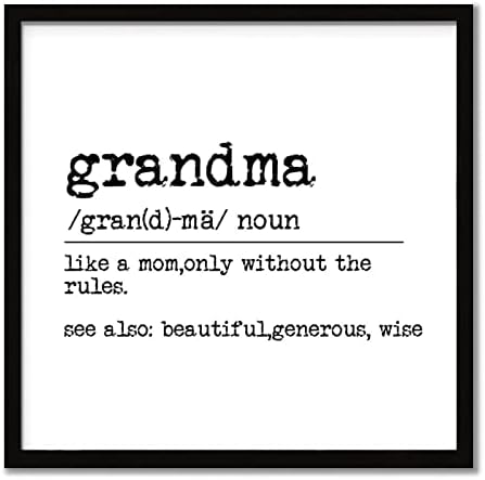 Grandma Definition Wood Framed Sign Home Decor