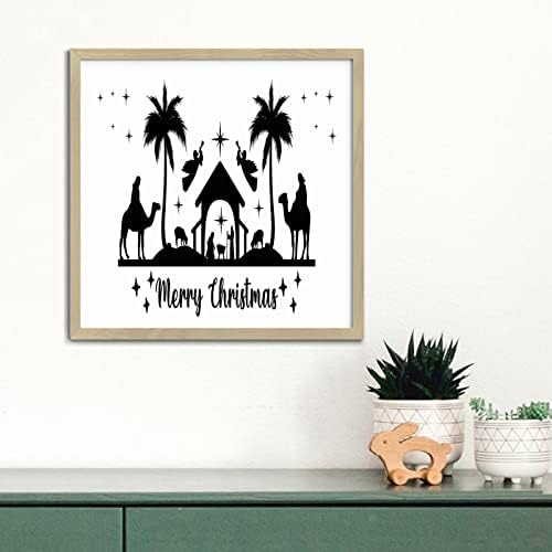 Funny Christmas Wall Decor Sign 12x12in Wood Frame
