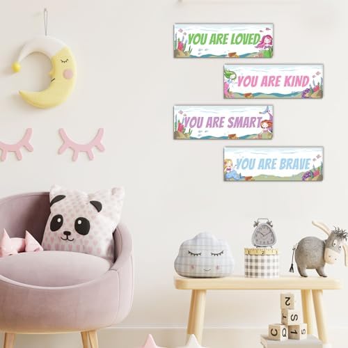 KINUUIS Mermaids Wall Decor for Girls Bedroom