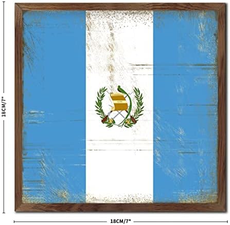 Guatemala Framed Wood Sign Wall Art 7x7in