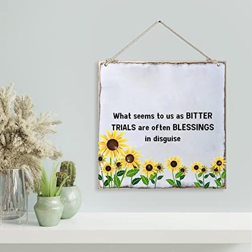 Sunflower Signs for Home Decor 40x40 Wood Wall Art