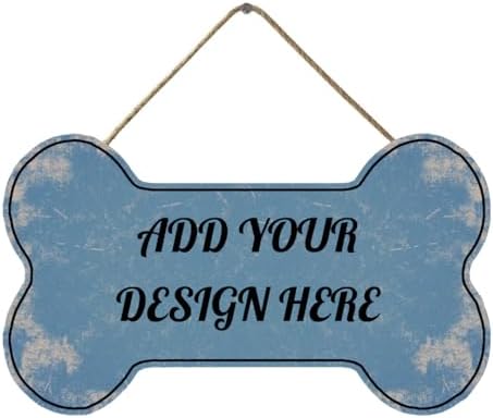 Personalized Dog Bone Wood Sign with Custom Name or Image