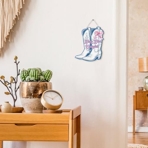 MOTERMATE Preppy Cowgirl Sign Decor 8x10 Inch
