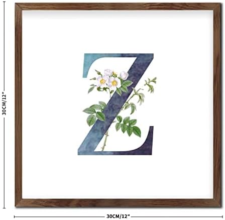 Rustic Wooden Wall Table Sign Initial Z Blue Green Monogram