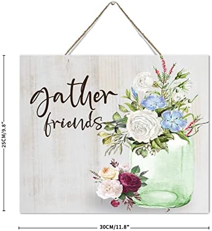 Gather Friends Watercolor Floral Wall Art 10x12