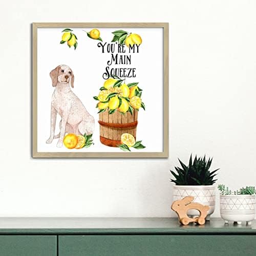 Youre My Main Squeeze Wall Sign Yellow Lemon Dog
