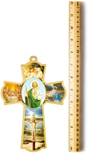 Needzo St Joseph Wall Cross Hanging Decoration 775 Inches