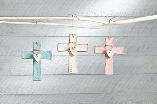 Mud Pie Spring Heart Cross Love 6 12 x 5