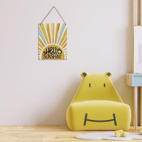 UYIKG Boho Sun Wall Decor 8x10 Inch Wood Sign