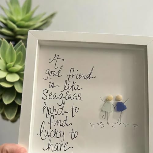 CQSVUJ Friendship Sea Glass Wall Art Decor