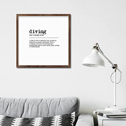 Distressed Wood Framed Wall Decor Sign 12x12in