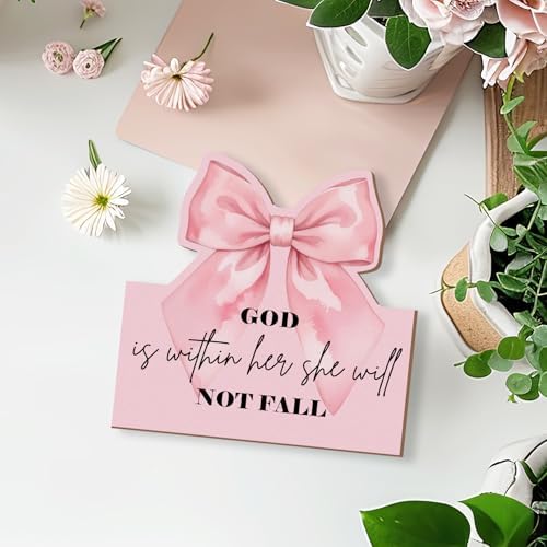 Christian God Within Her She Will Not Fall Wall Decor