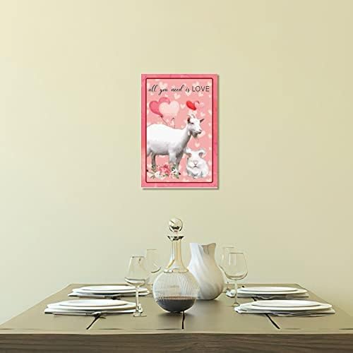 Wodevor Valentines Day Wooden Wall Sign 8x12in All You Need is Love