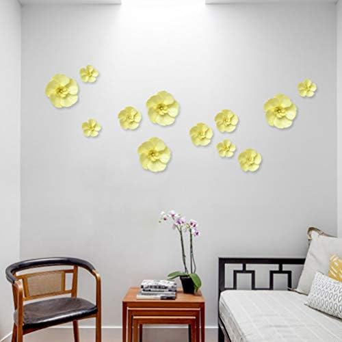 BESPORTBLE 3D Ceramic Phalaenopsis Wall Decor