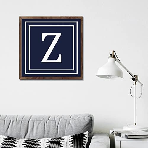 Hanging Framed Wall Art Sign Initial Letter Z Monogram Decor