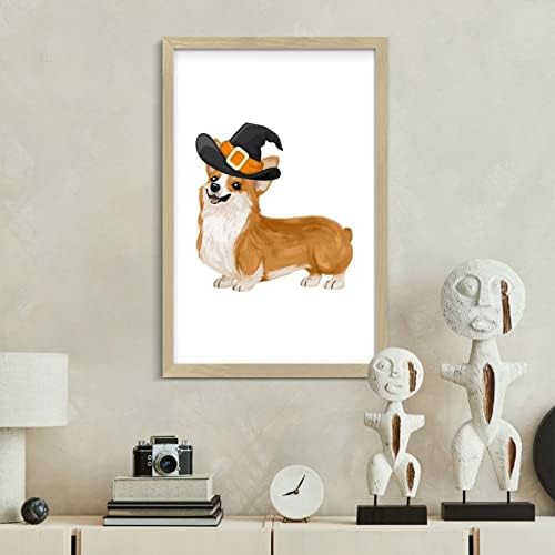 Watercolor Halloween Dog Wooden Wall Plaque
