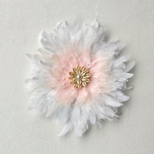 Teinopalpus Juju Hat Wall Decor Pink White Feathers