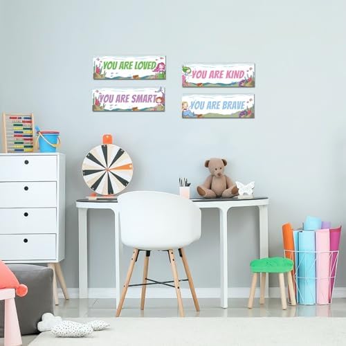 KINUUIS Mermaids Wall Decor for Girls Bedroom