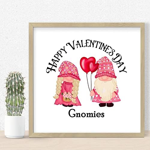 Personalized Framed Wood Sign Happy Valentines Day 12x12