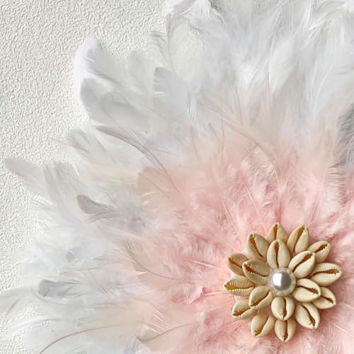 Teinopalpus Juju Hat Wall Decor Pink White Feathers