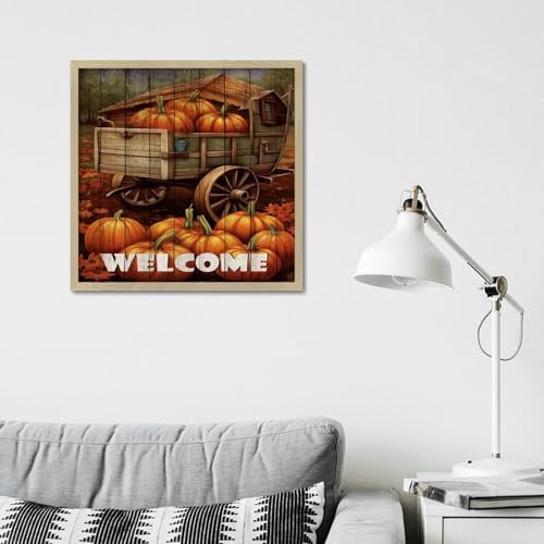 Wood Framed Sign with Rustic Farmhouse Design 12x12in