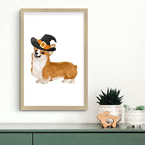 Watercolor Halloween Dog Wooden Wall Plaque
