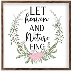 Framed Wood Sign 12x12 Rustic Farmhouse Wall Decor