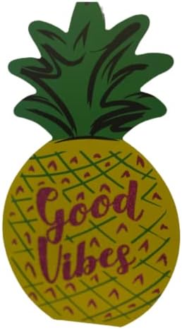 Pineapple Shaped Glitter Good Vibes Wall Hanging Art