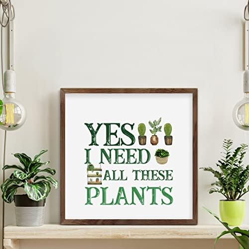 Inspirational Plant Lover Wall Art Sign 12x12in